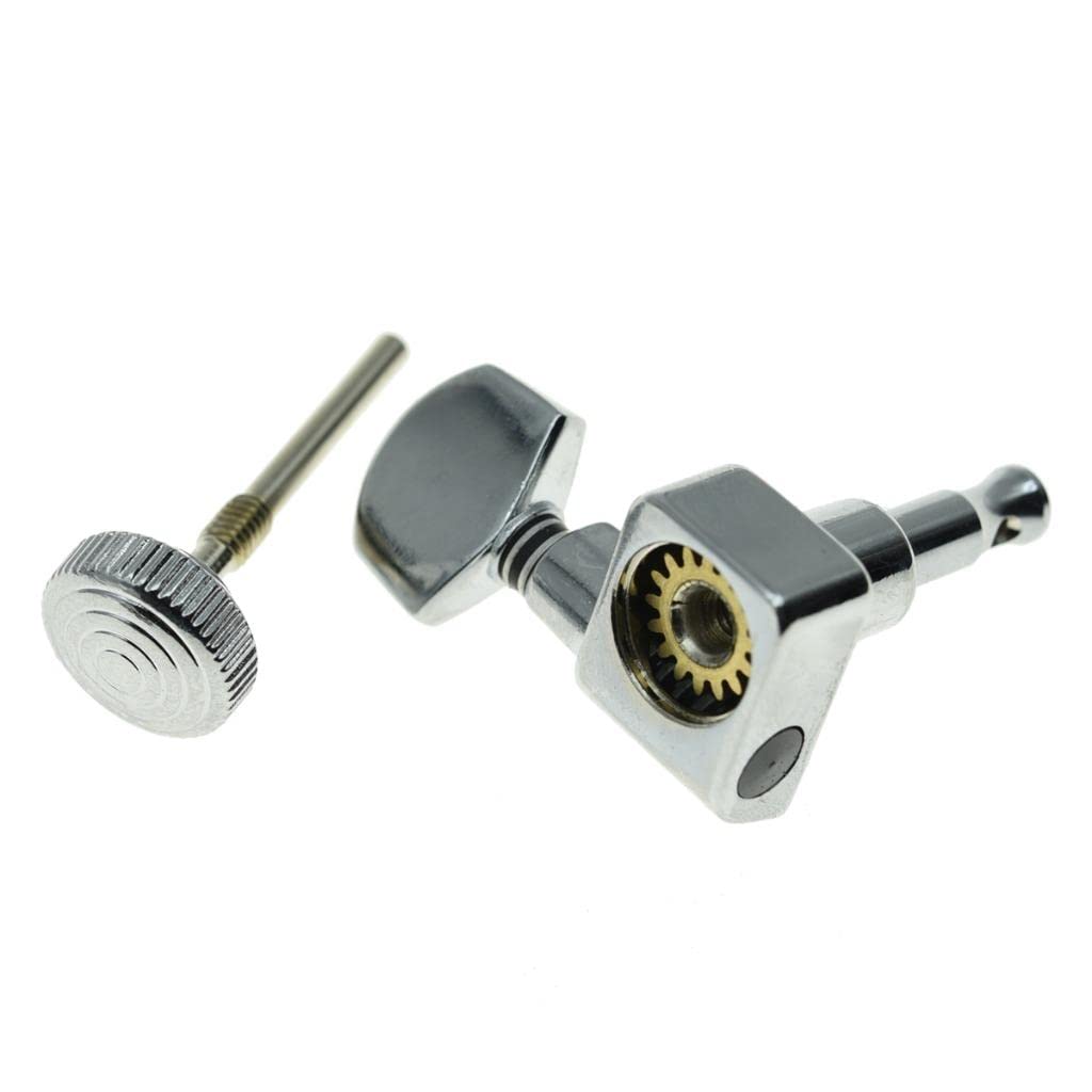 Dopro 2 Pin Locking Guitar Tuners Tuning Keys Pegs Machine Heads for American FD Strat/Tele Chrome